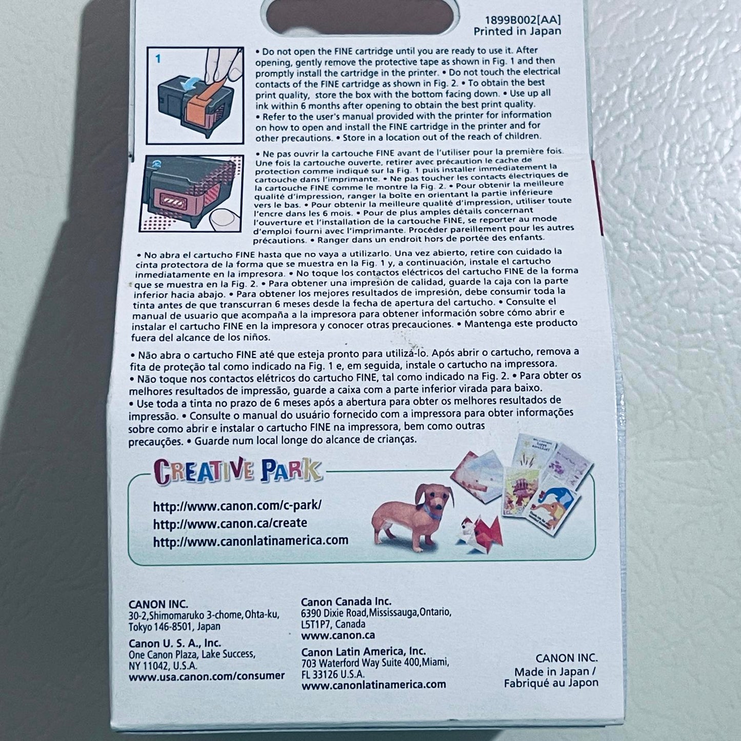 Canon PIXMA Black Fine Cartridge for PIXMA Series Printers