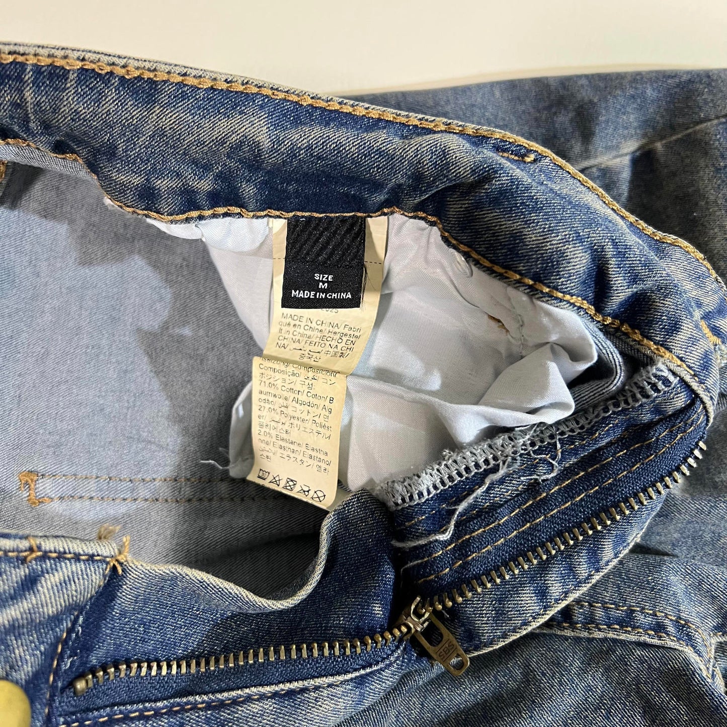 Women's Flare Leg Stretchy Denim Pants Y2k Size - M