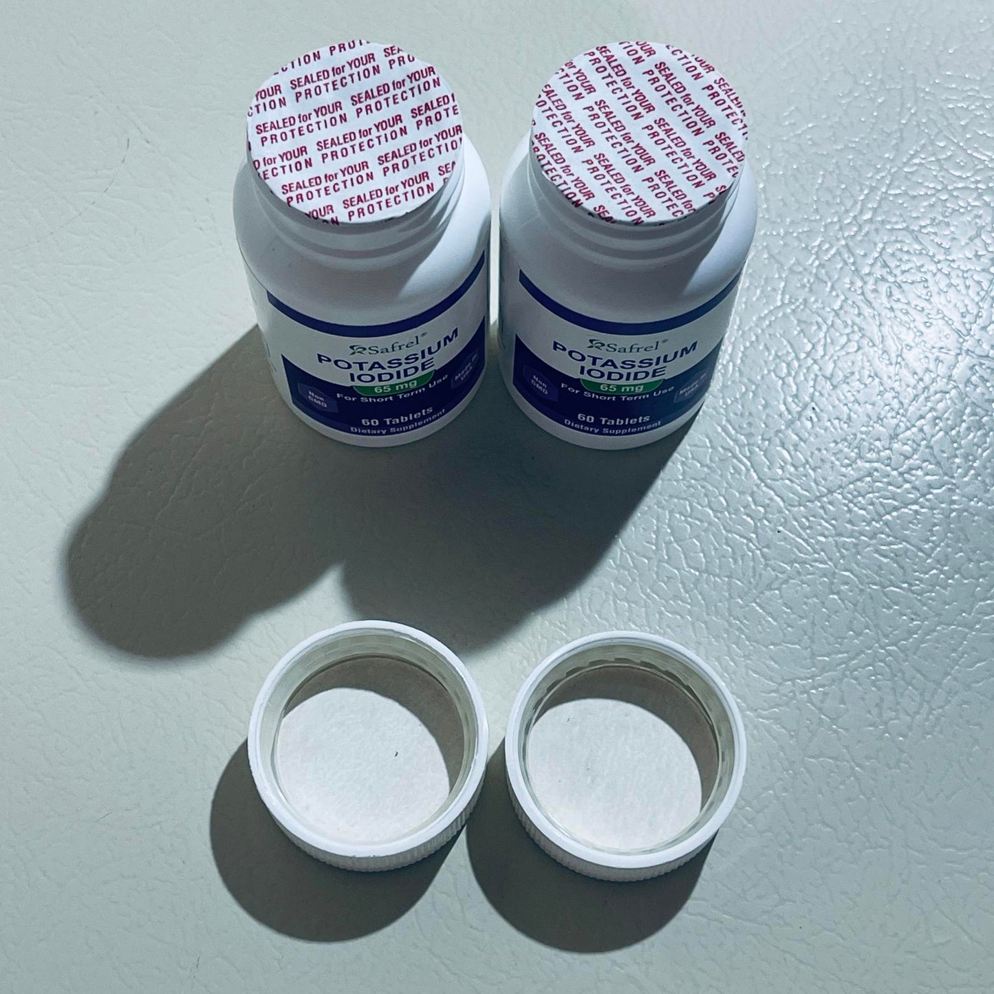 Safrel Potassium Iodide 65 mg 60 Tablets (2 pkgs) EXPIRED 3/25