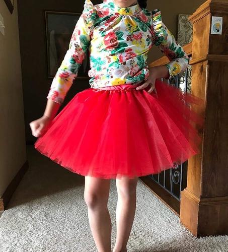 Girl Tutu Skirt, 3 Layers Tulle Tutus for Little Girls, (2T - 8T)