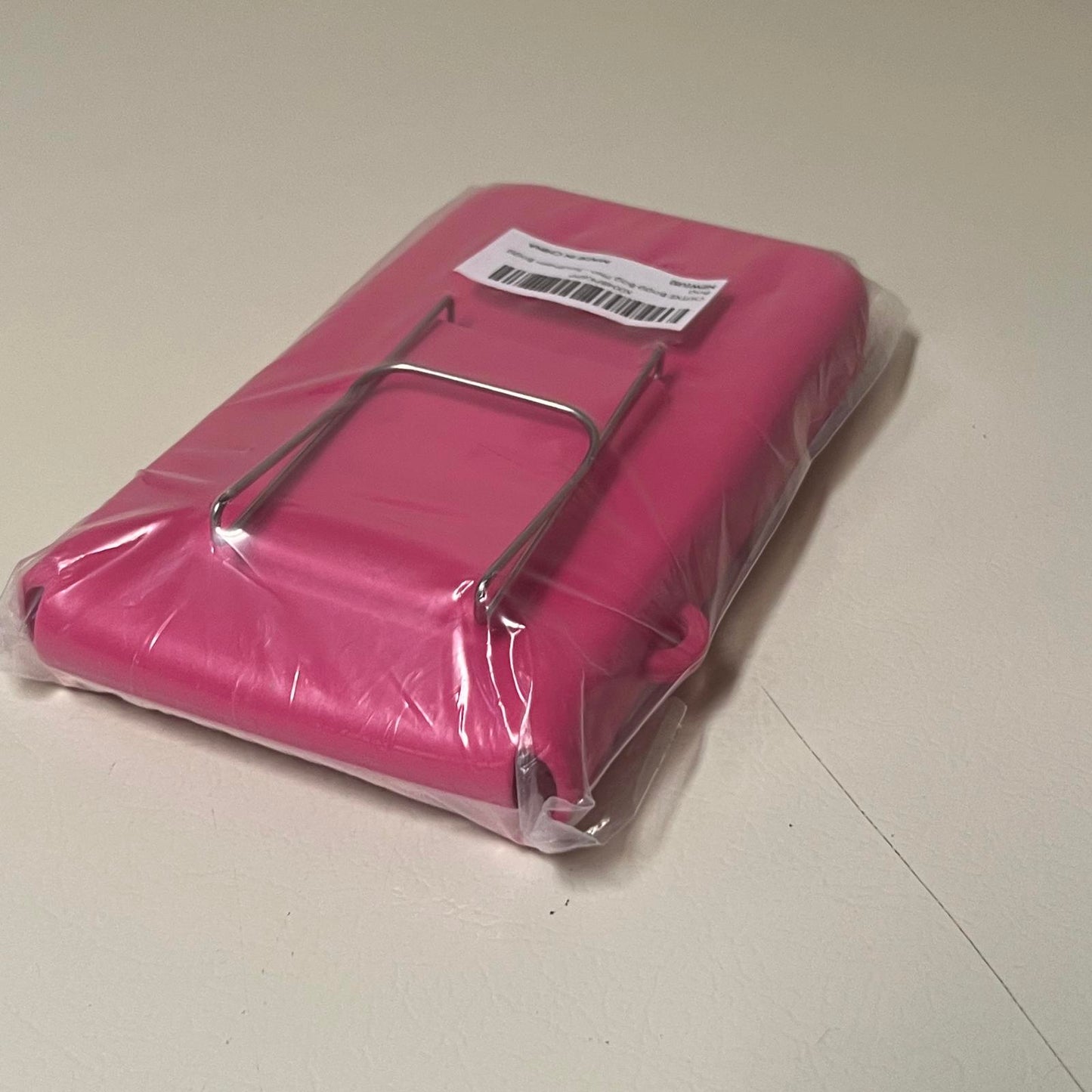 Pink Silicone Phone Bag with Strap