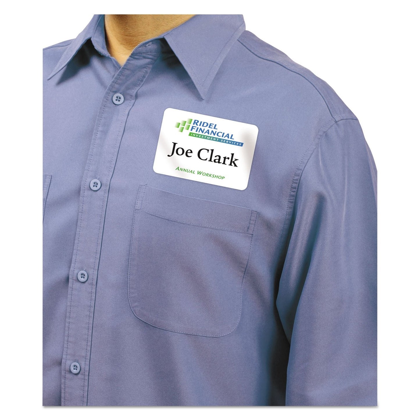 White Adhesive Name Badges - Avery 5395