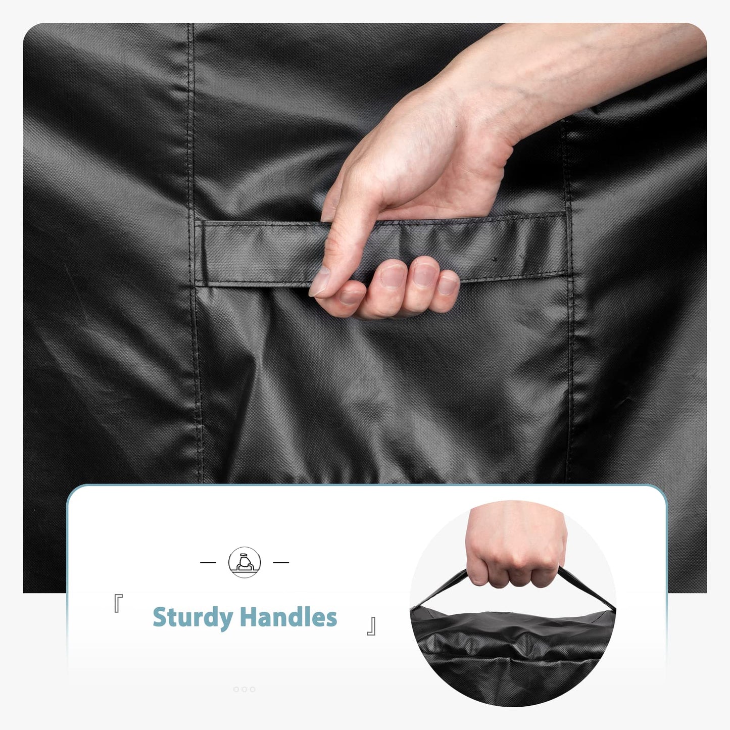 Square Fire Pit Cover, , Waterproof and Windproof, 32 x 32 x 24 Inches, Black