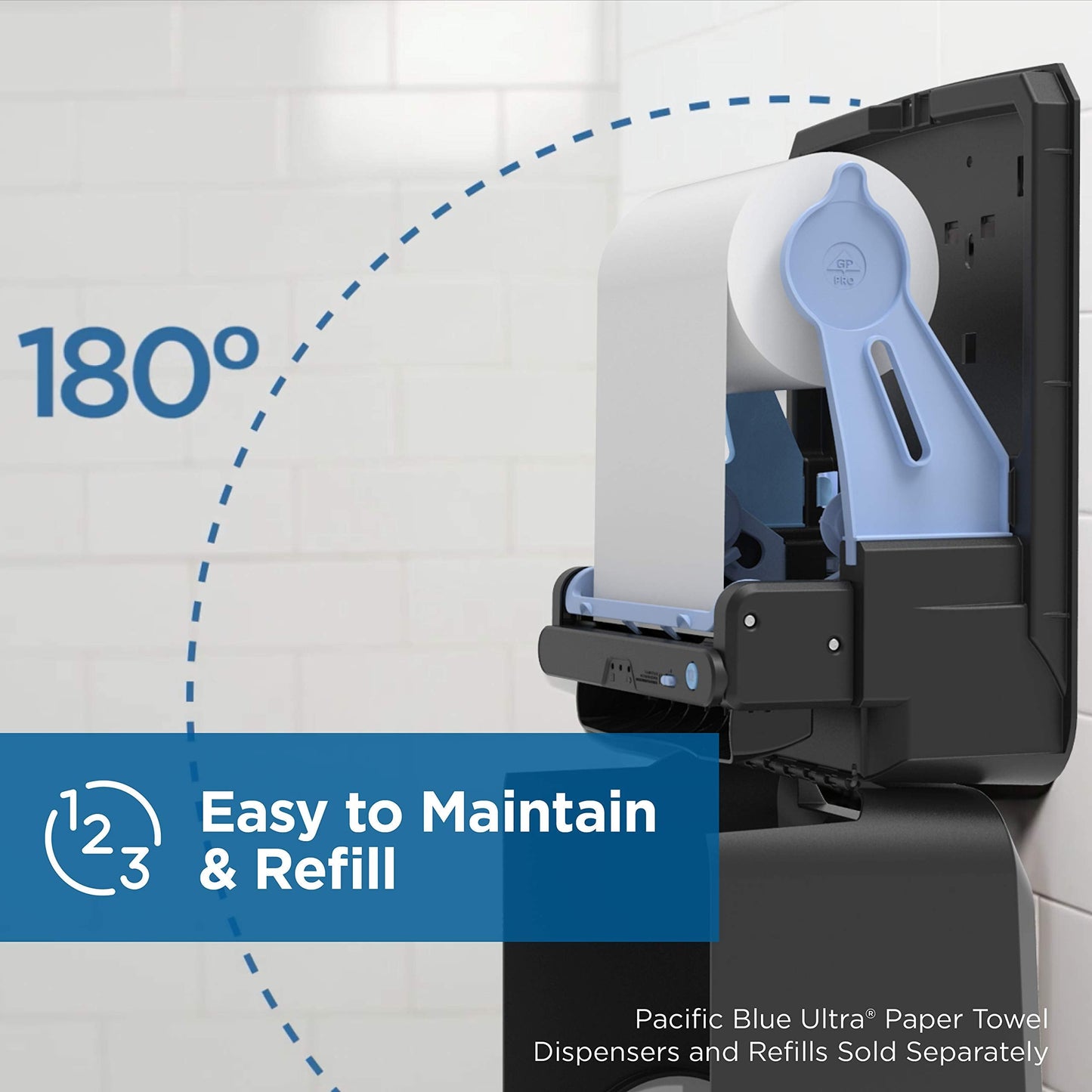 Pacific Blue Ultra 8" High-Capacity Automated Touchless Paper Towel Dispenser