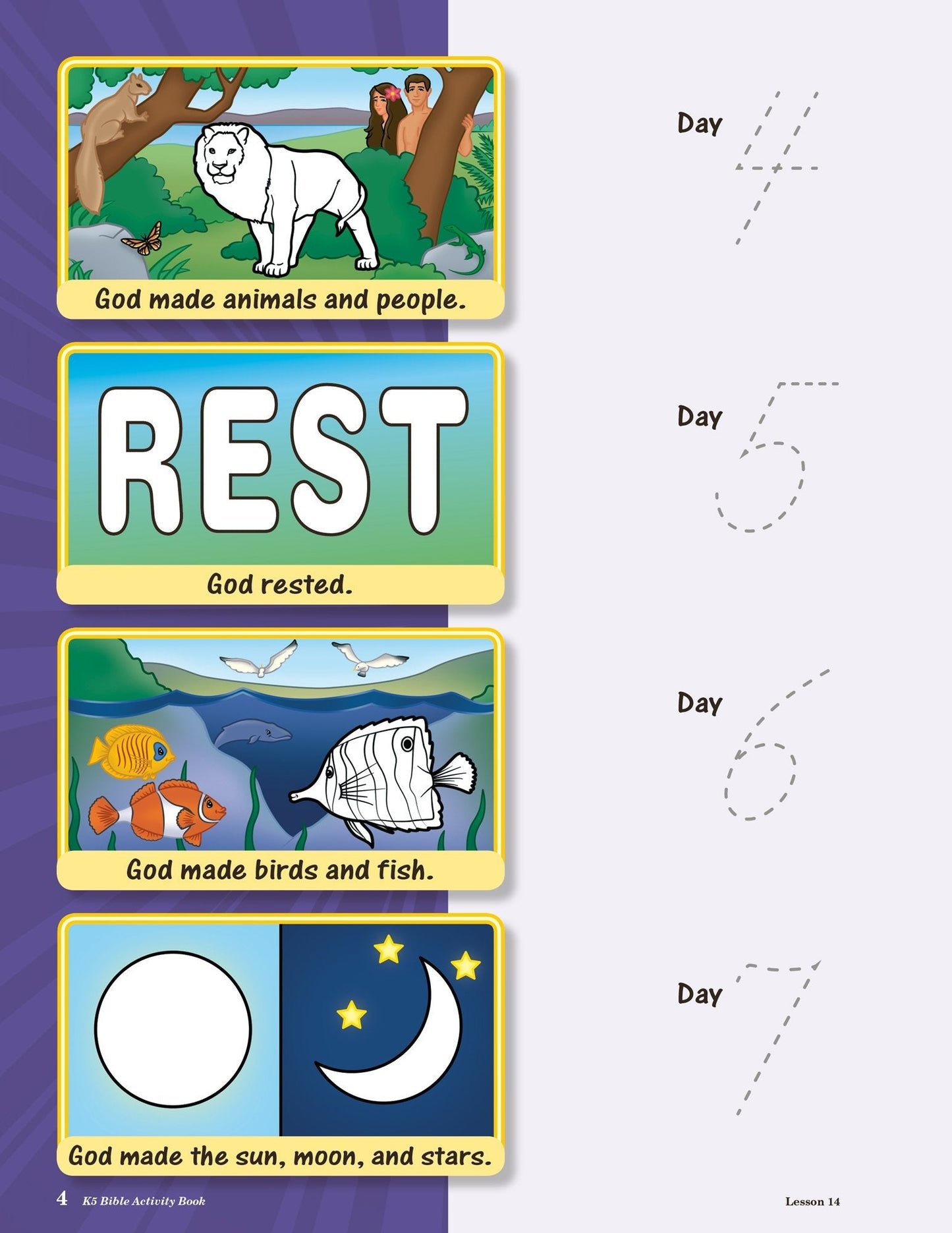 K5 Bible Activity Book - Abeka Bible Coloring and Activity Book