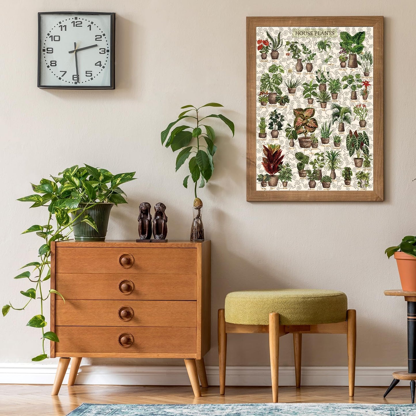 Vintage Houseplant Wooden Puzzle 340 Pieces for Adult, 15.7" x 11.2"