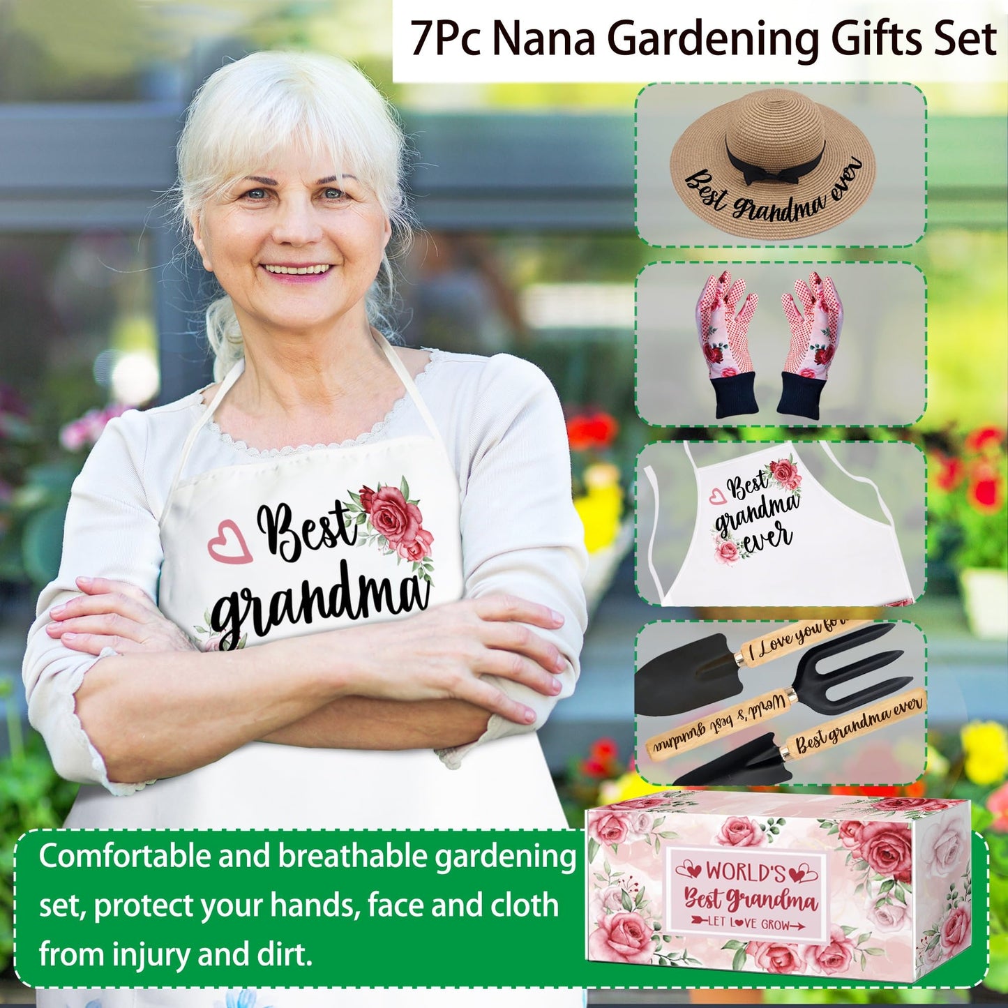 Grandma Birthday Gardening Gifts Outdoor Garden Tool Set Gift for Plant Lover