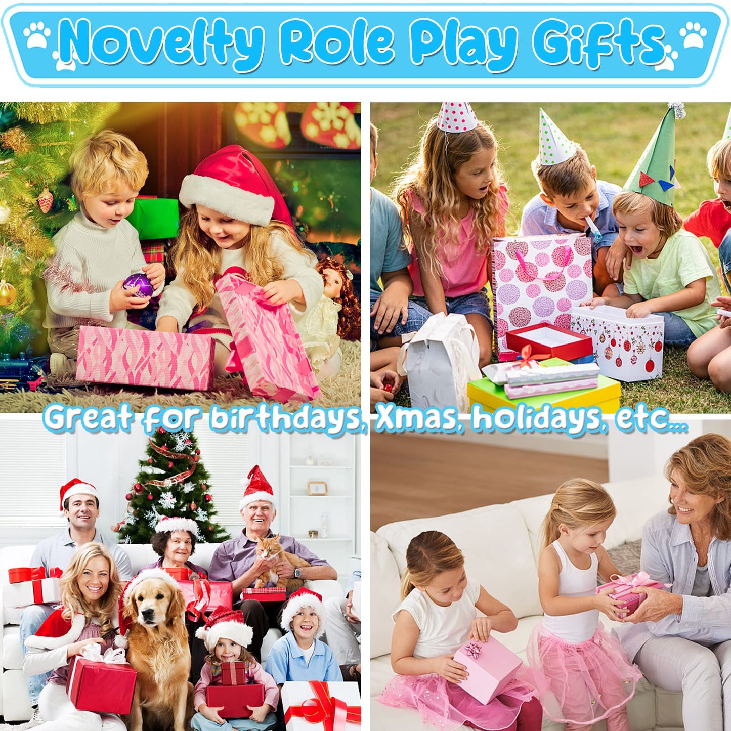 Pet Dog Care Play Set Doctor Kit for Kids 16 Pcs Pretend Vet Grooming Toys