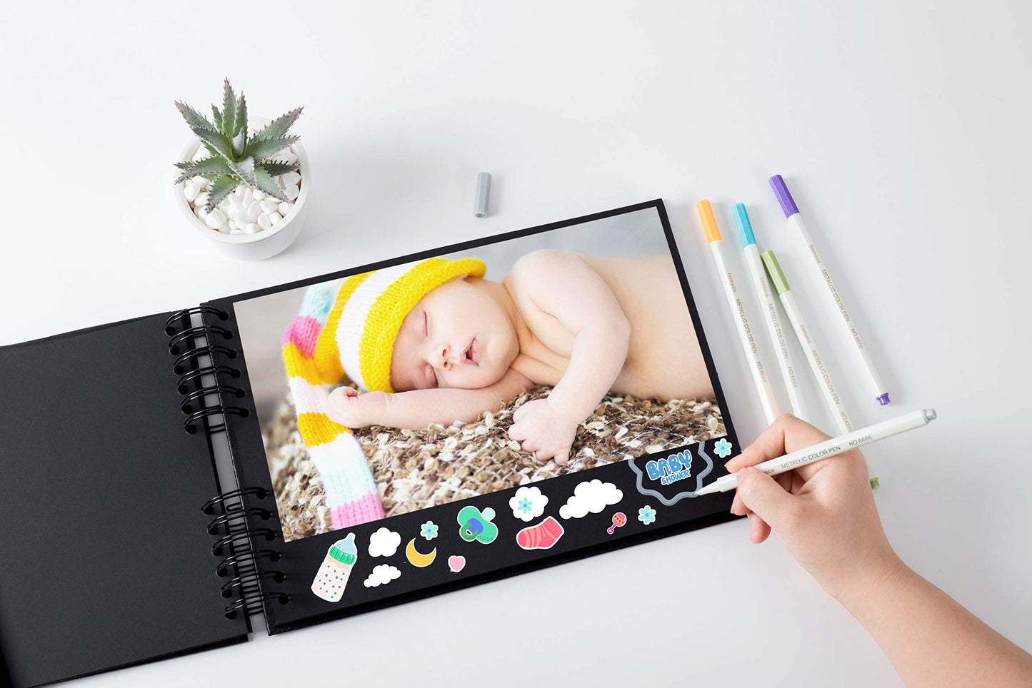 Photo Album Scrapbook, 12x8+" - DIY Craft for Anniversary, Wedding, Travel, Baby