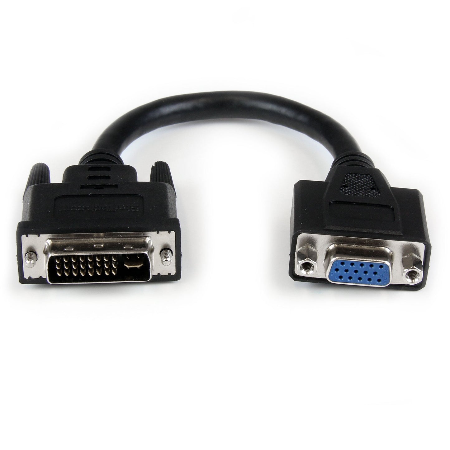 8in DVI to VGA Cable Adapter - DVI-I Male to VGA Female Dongle (DVIVGAMF8IN)