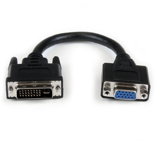 8in DVI to VGA Cable Adapter - DVI-I Male to VGA Female Dongle (DVIVGAMF8IN)