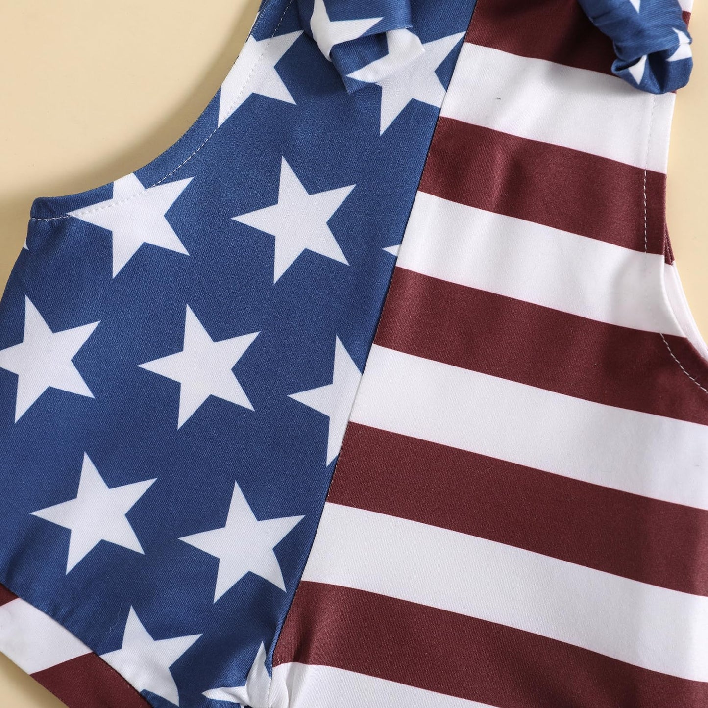 July 4th Baby Outfit Stars Stripes Romper Independence Day Overalls 6-12 Months