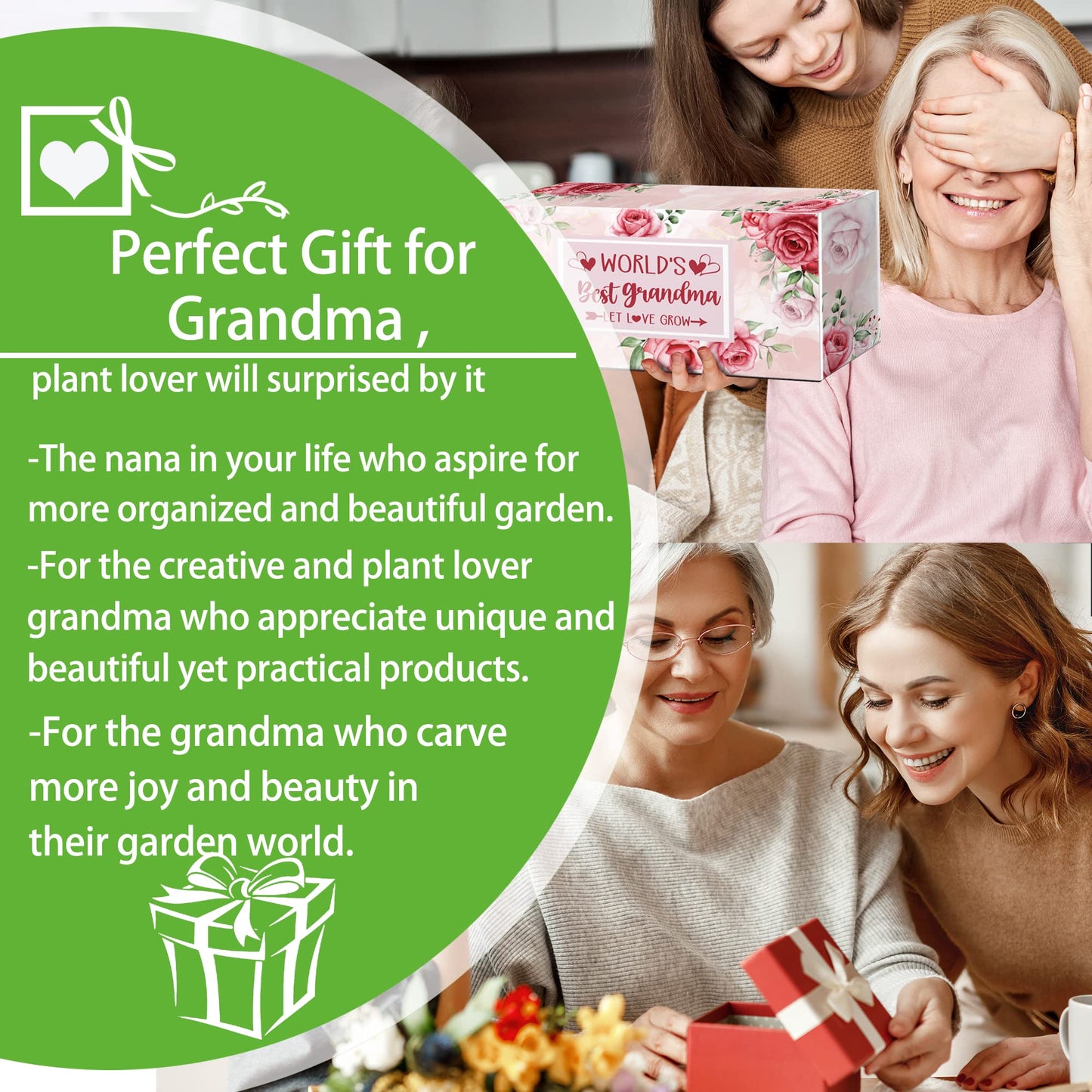 Grandma Birthday Gardening Gifts Outdoor Garden Tool Set Gift for Plant Lover