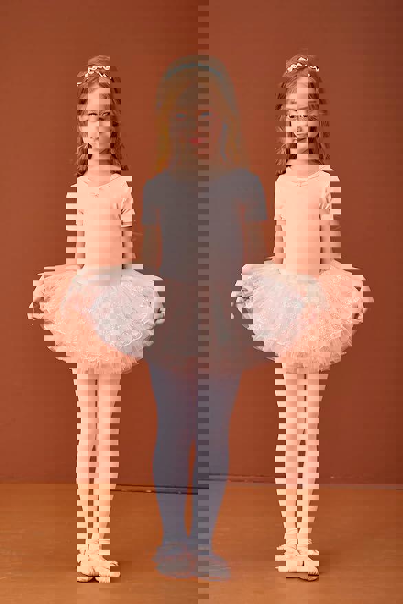 MdnMd Pink Tutu Dance Dress for Kids