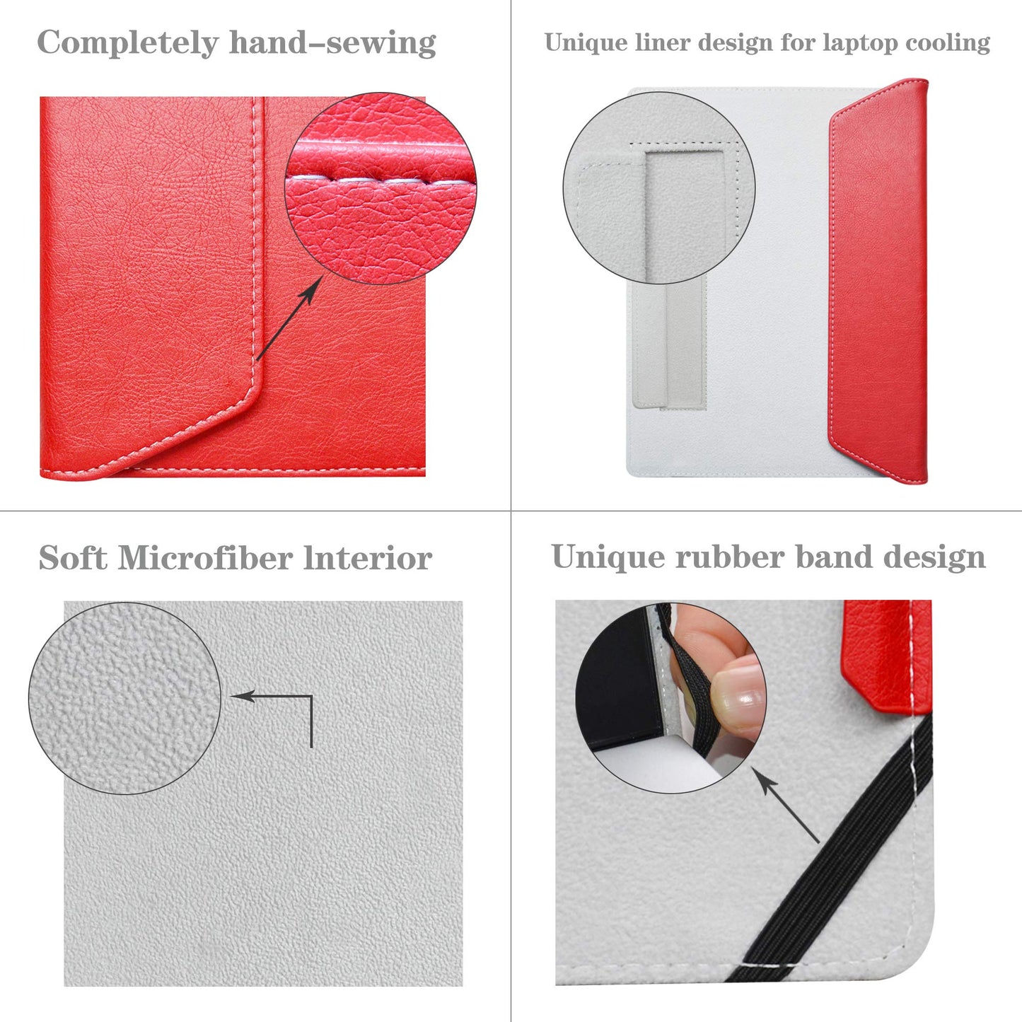 Protective Cover Case for17"Dell 17 9700/XPS 17 9710/XPS 17 9720/XPS 17 9730 Red