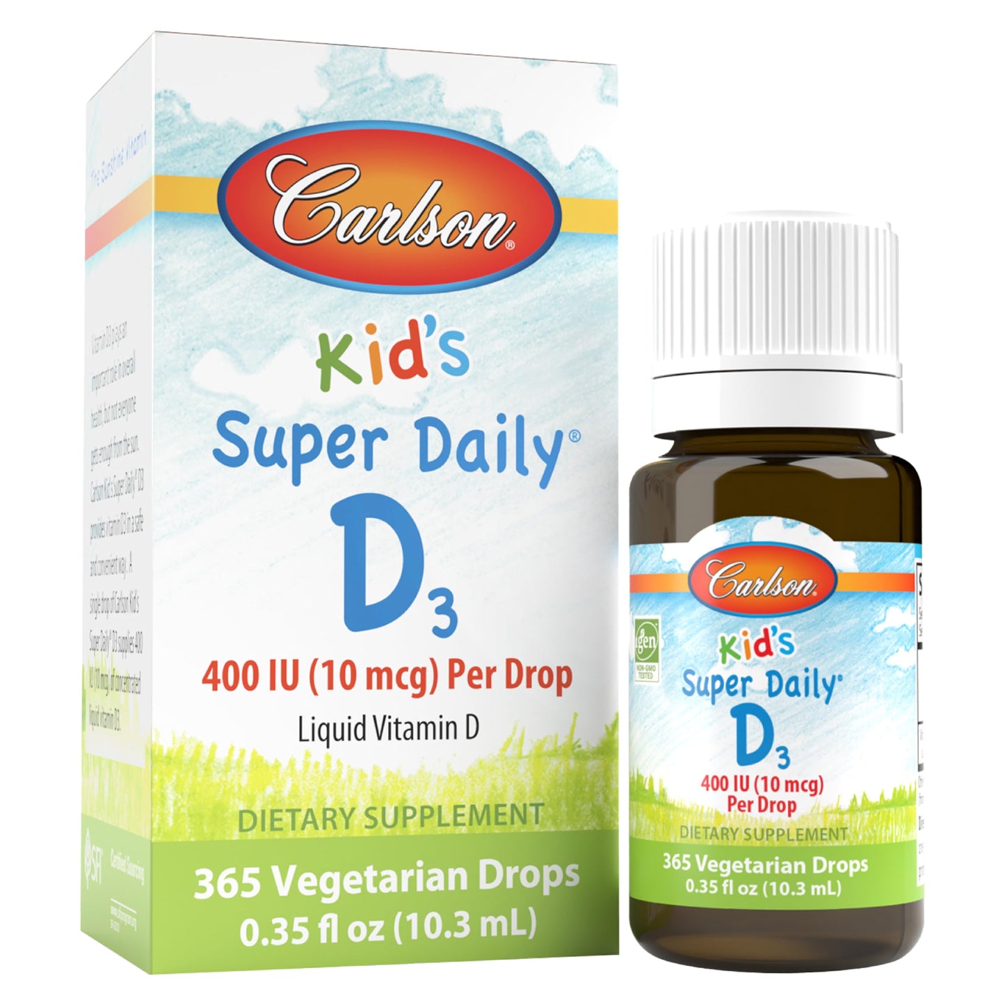 Kids Super Daily D3, 10 mcg (400 IU), 0.35 fl oz (10.3 ml) EXP 1/2027