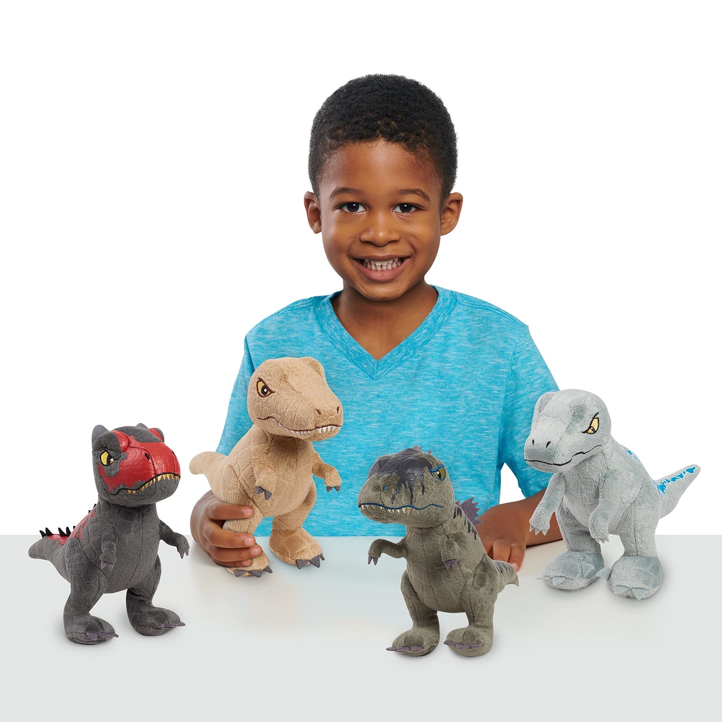 Just Play Jurassic World Plush Collector Set, 4-pieces, 7-inch Dinosaur
