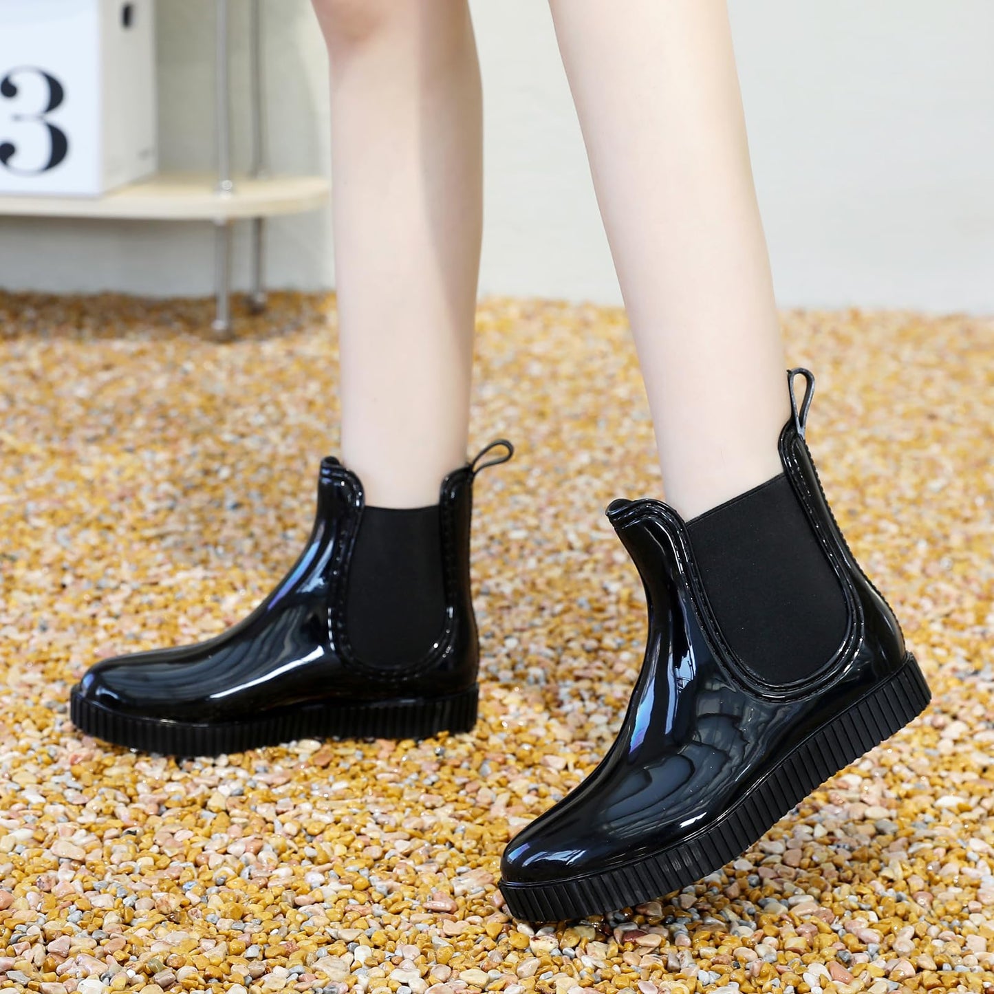 HSBDNZQ Rain Boots for Gardening ,Outdoor Work Anti-Slipping Size 39=US9.5