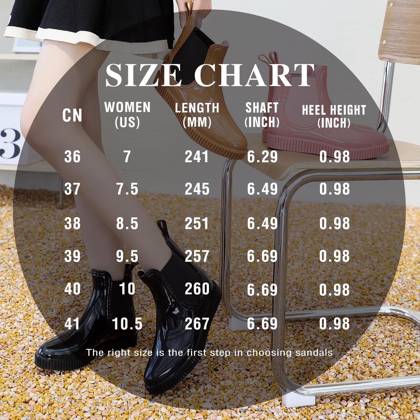 HSBDNZQ Rain Boots for Gardening ,Outdoor Work Anti-Slipping Size 39=US9.5