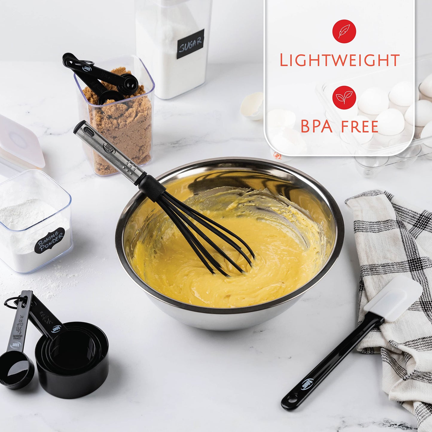 Kitchen Utensils Set, Cooking Utensil Set 24 Pcs Nylon and Stainless Steel