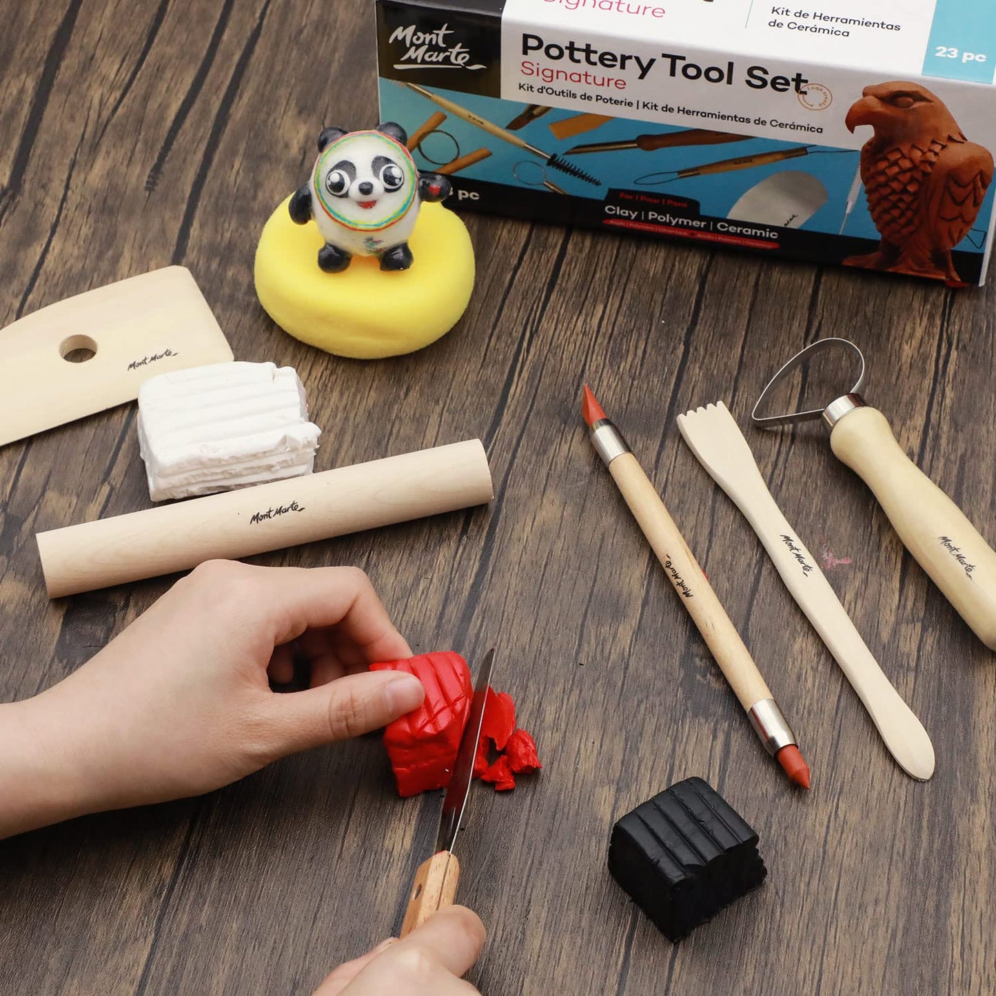 Mont Marte Pottery Tool Set Signature 23pc, Clay, Polymer, Ceramic Sculptures