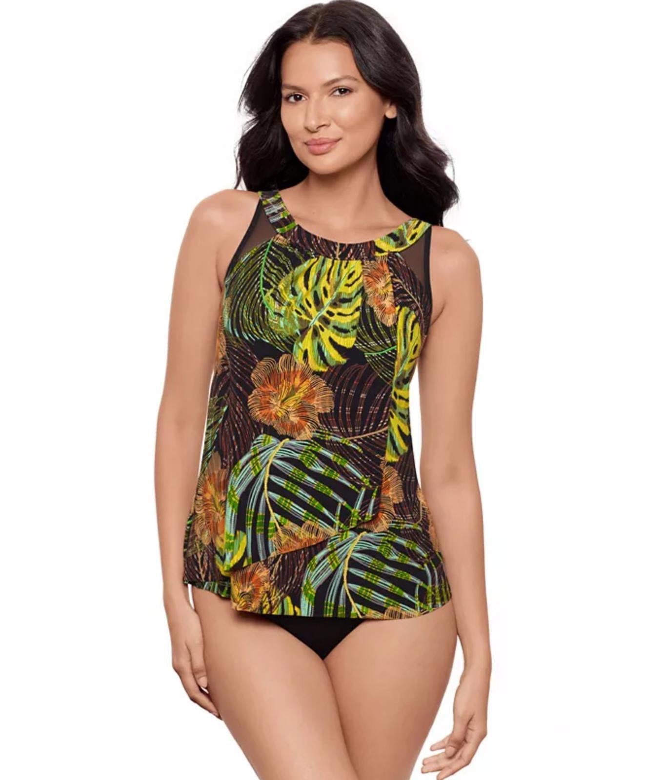 Miraclesuit Tropical Tankini Top Only – Slimming Swim Top with Underwire