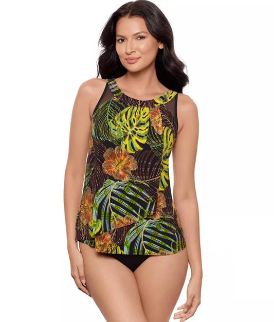 Miraclesuit Tropical Tankini Top Only – Slimming Swim Top with Underwire