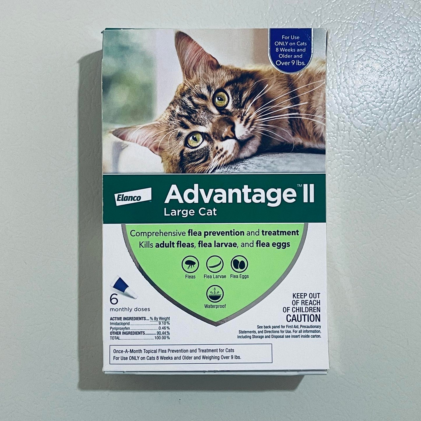 Advantage II Large Cat Flea Treatment, 6 Monthly Doses