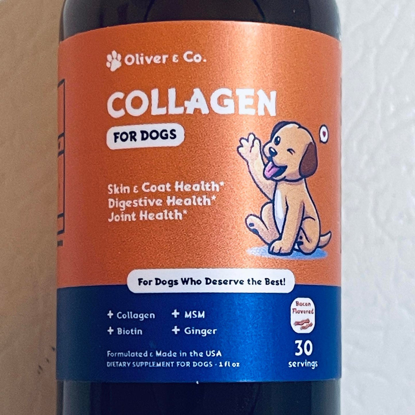 Oliver & Co. Collagen for Dogs - Bacon Flavored Supplement EXP 7/2026