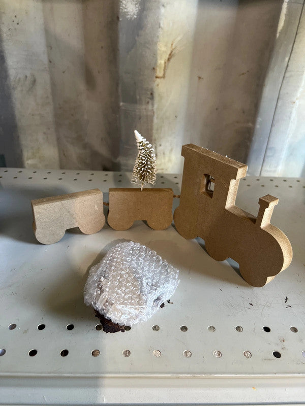 Wooden Christmas Table Train for Coffee Table, Shelf or Mantel