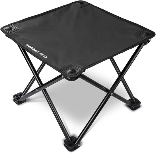 Portable Folding Camping Stool Outdoor Chair - Black