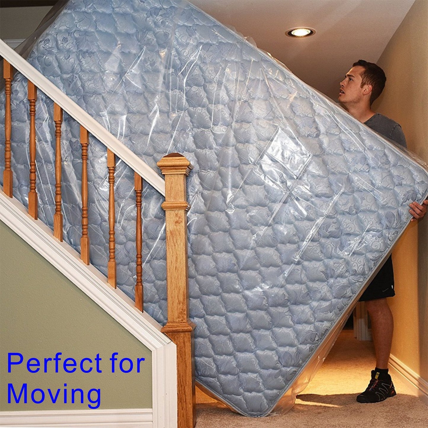 ComfortHome Mattress Bag for Moving and Storage, 3 Mil Thick, Fits Twin and Full Size Mattress, 1 Pack