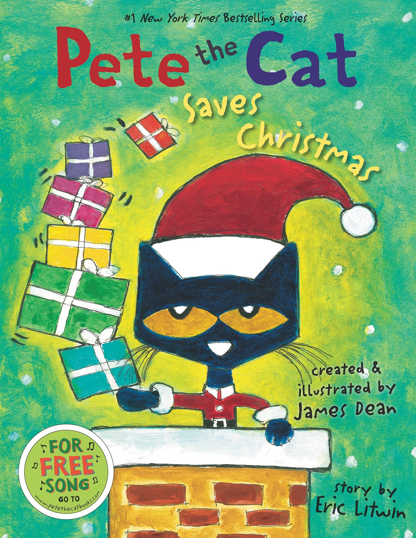 Pete the Cat Saves Christmas: Includes Sticker Sheet! - Holiday Book for Kids