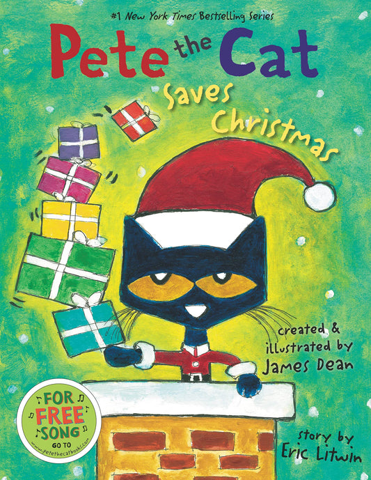 Pete the Cat Saves Christmas: Includes Sticker Sheet! - Holiday Book for Kids