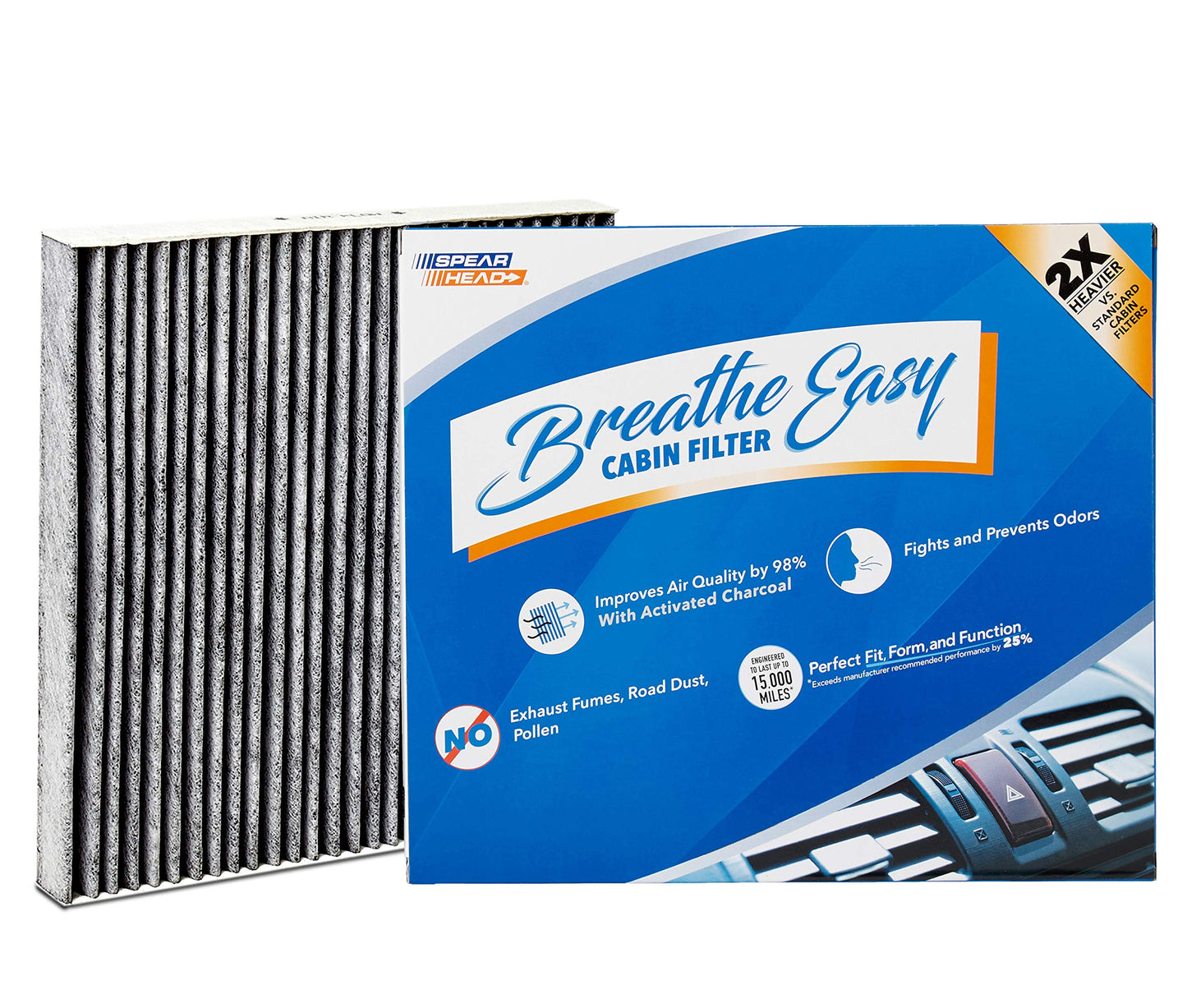 Spearhead Odor Defense Breathe Easy Cabin Filter, up to 25% longer, (BE-134)