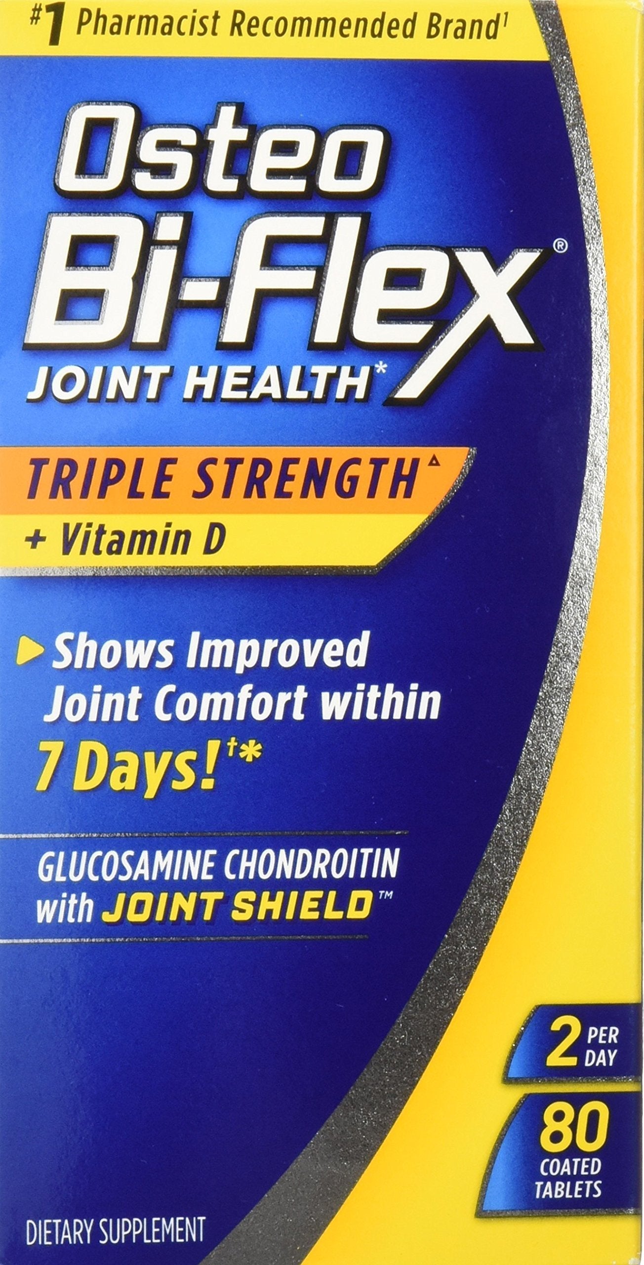 Osteo BiFlex Triple Strength Glucosamine Chondroitin with Vitamin D, 80 Count EXP 7/2026