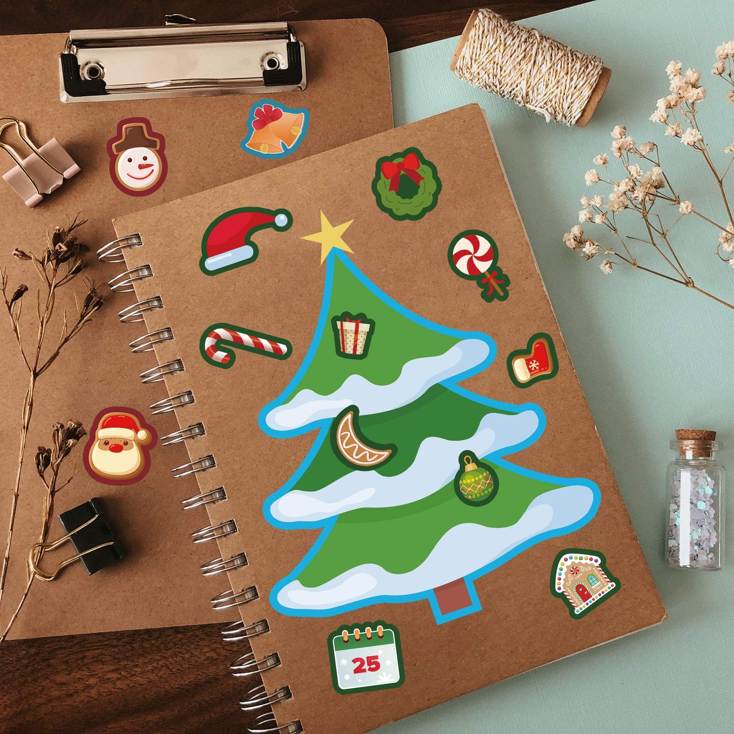 Christmas Stickers for Kids, 30 Sheets Make a Tree Stickers