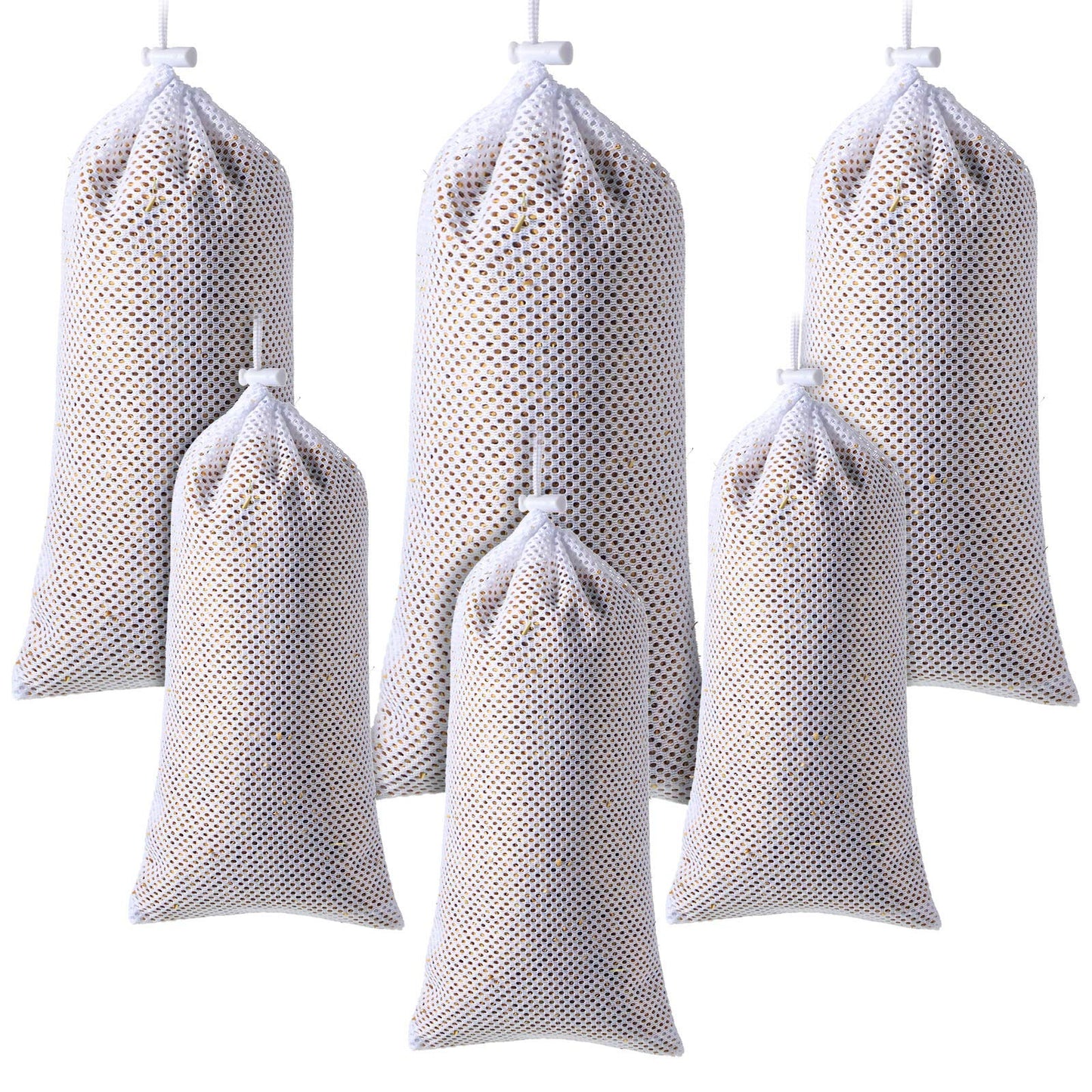 Shihanee 6 Pieces Finch Sock Feeder Bird Feeder Socks for Wild Bird Seed Sock