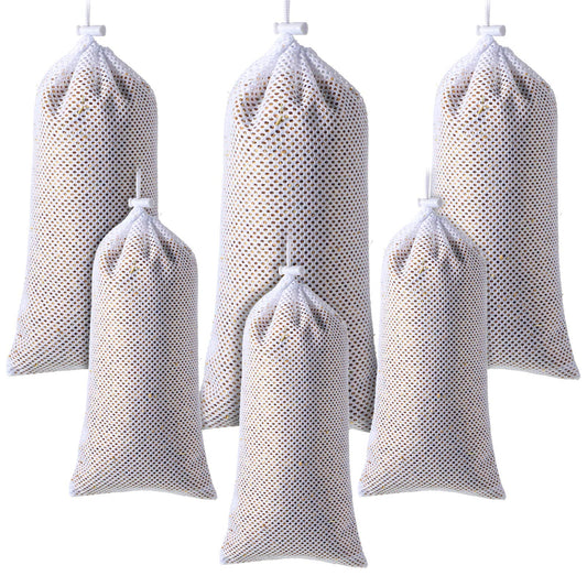 Shihanee 6 Pieces Finch Sock Feeder Bird Feeder Socks for Wild Bird Seed Sock