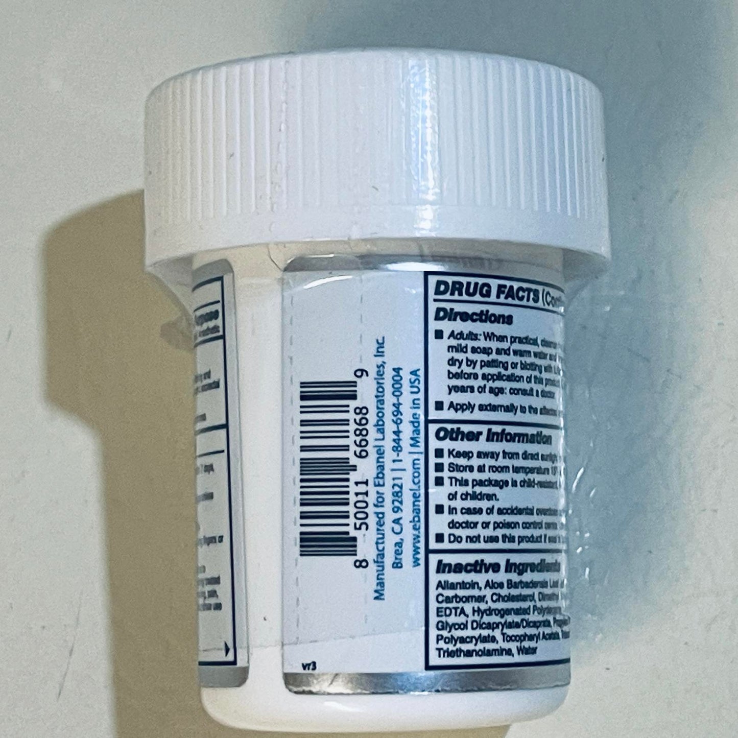 Ebanel Numb25 5% Lidocaine Topical Anorectal Cream EXP 6/2026