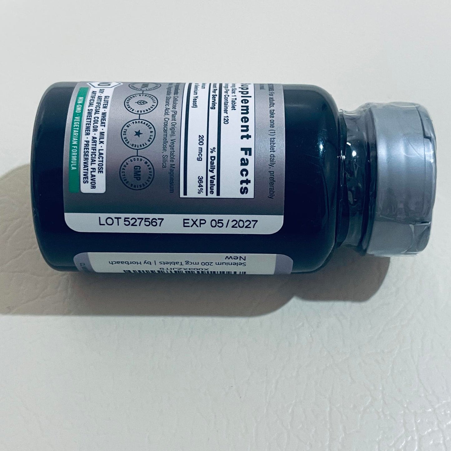 Horbaach Selenium 200 mcg Dietary Supplement, 120 Tablets EXP 5/2027