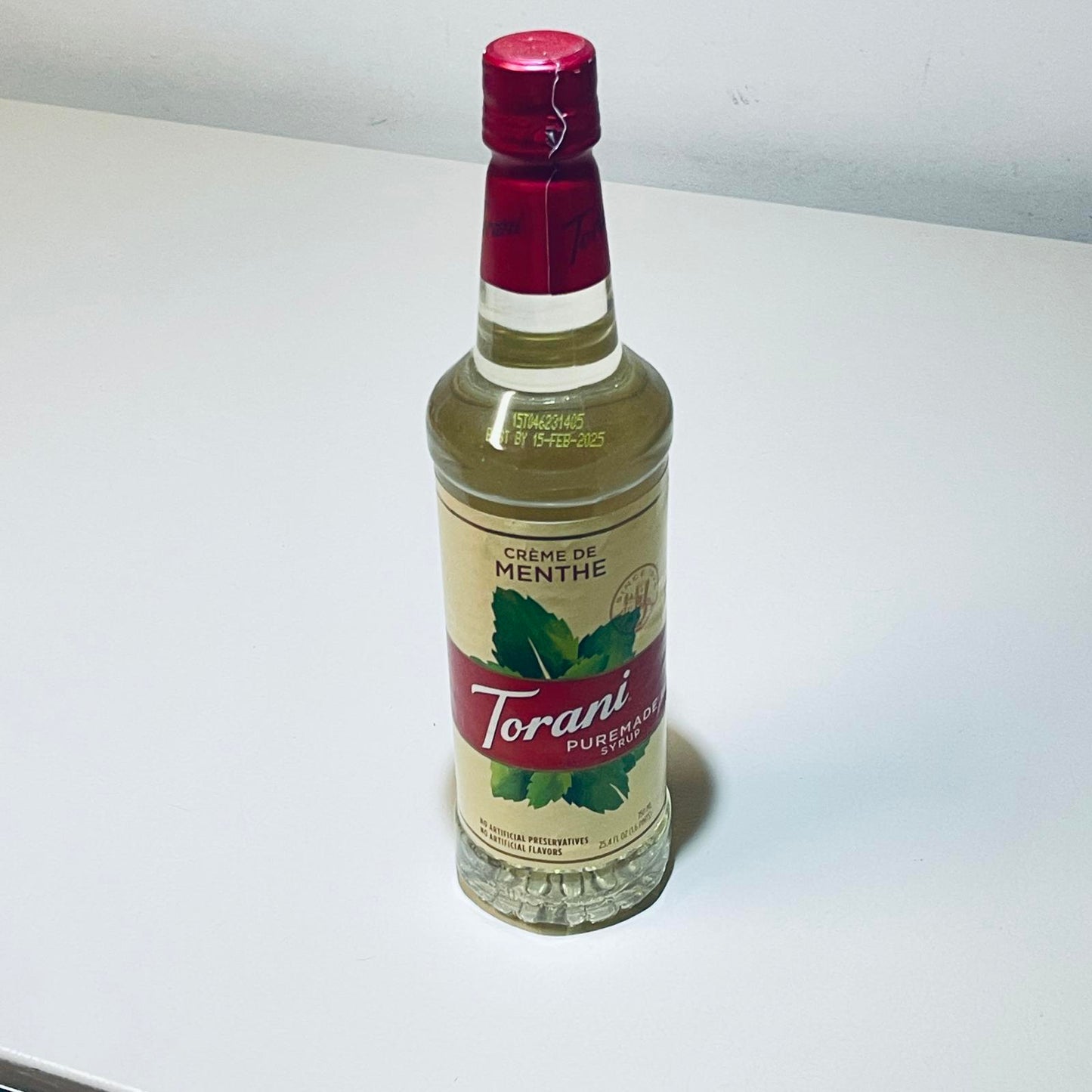 Torani Crème de Menthe Puremade Syrup 750ml EXPIRED 2/2025