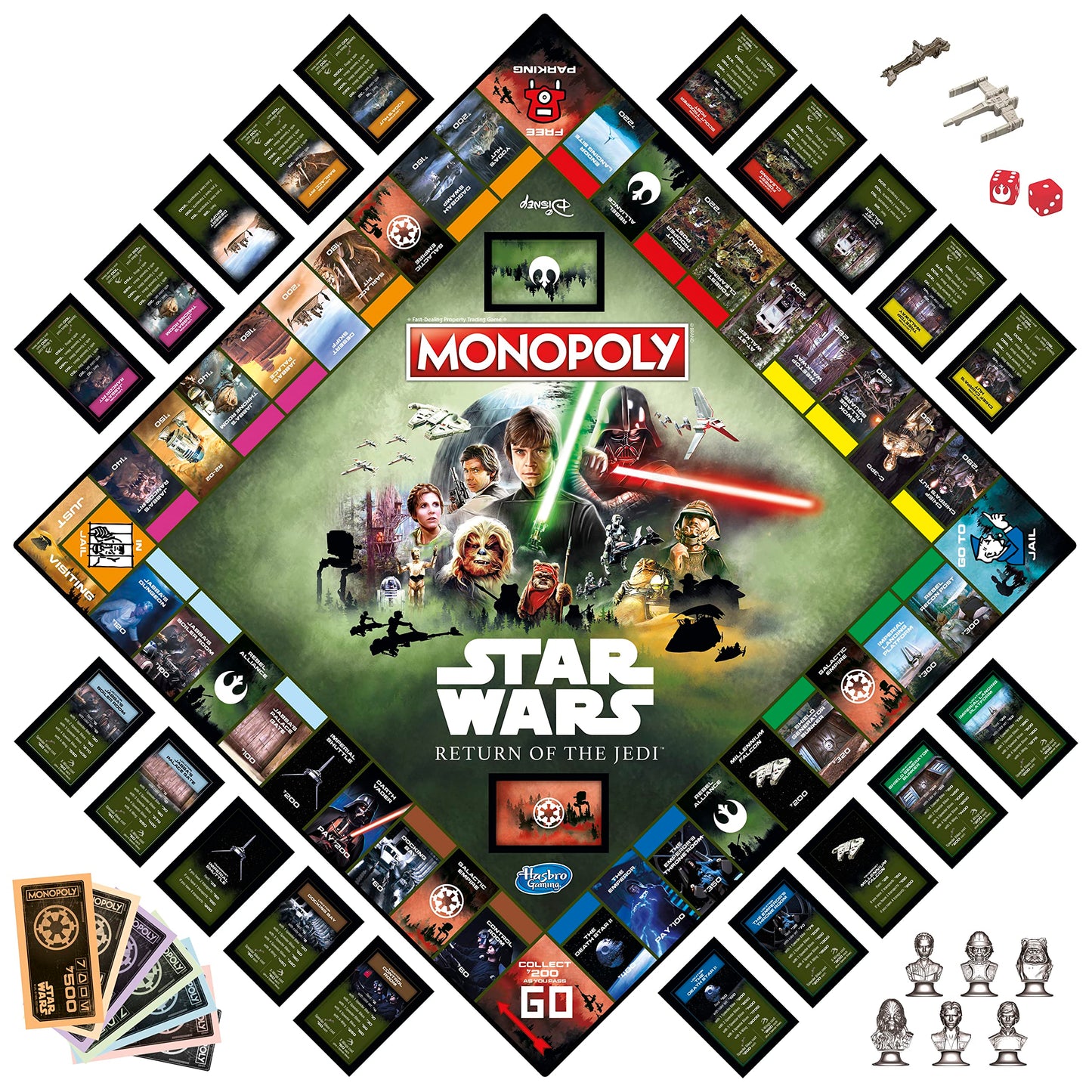 Monopoly: Star Wars Return of Jedi Board Game, 2-6 Players Ages 8+