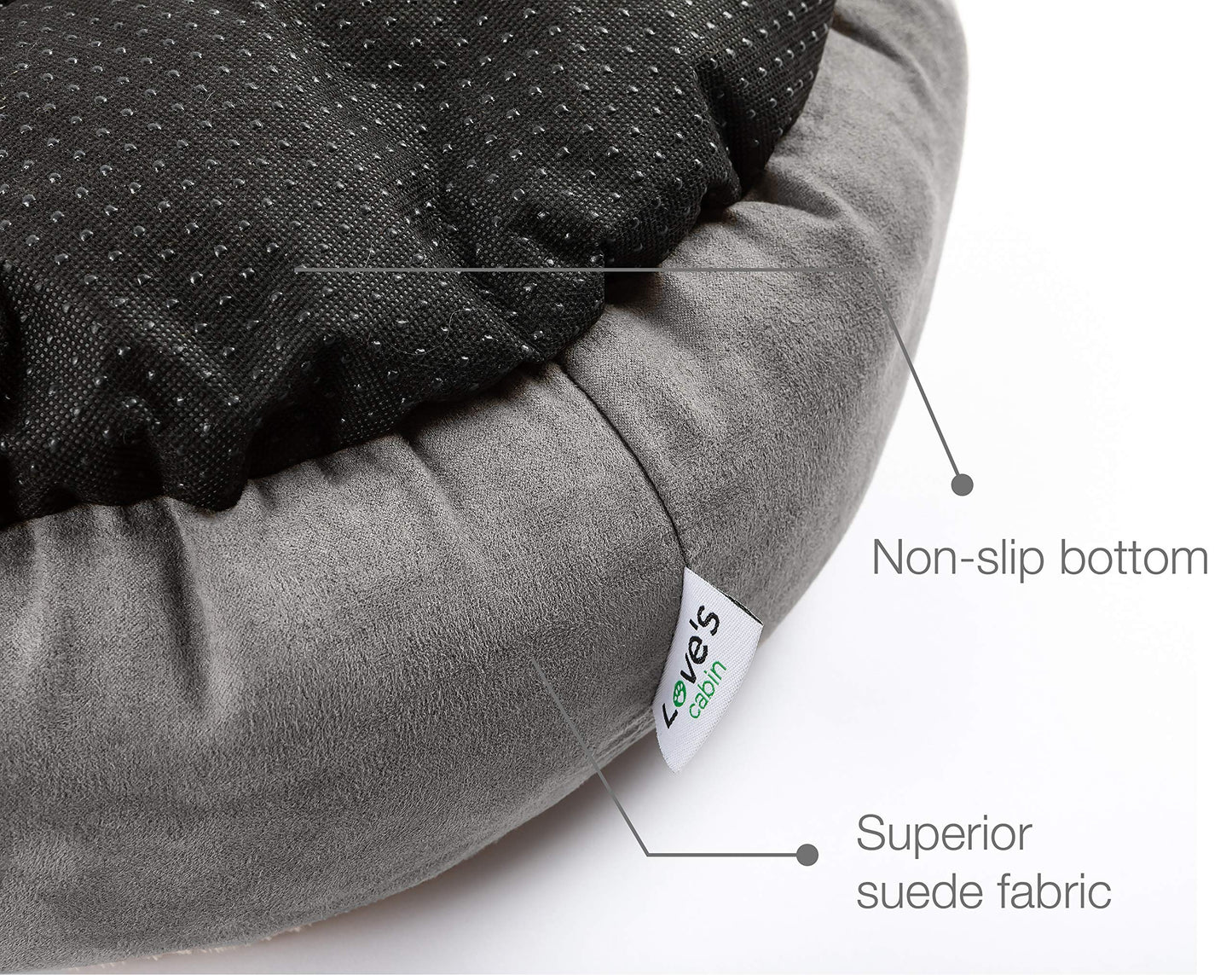 Love's Cabin Round Donut Cat & Small Dog Cushion Bed, 23"