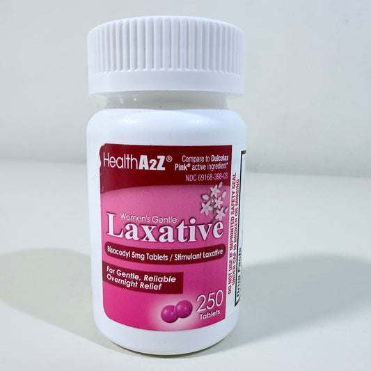 HealthA2Z Women's Gentle Laxative Bisacodyl 5 mg 250 Tablets EXP 02/2028