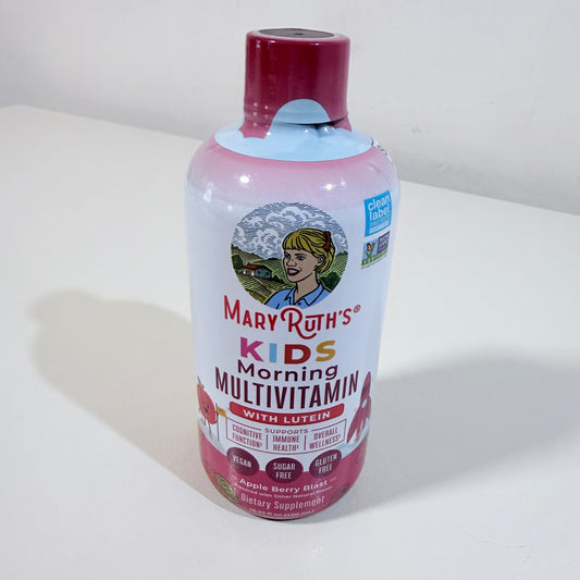 MaryRuth's Kids Morning Multivitamin with Lutein Liquid Apple Berry Blast 15.22 fl oz BB 07/2028
