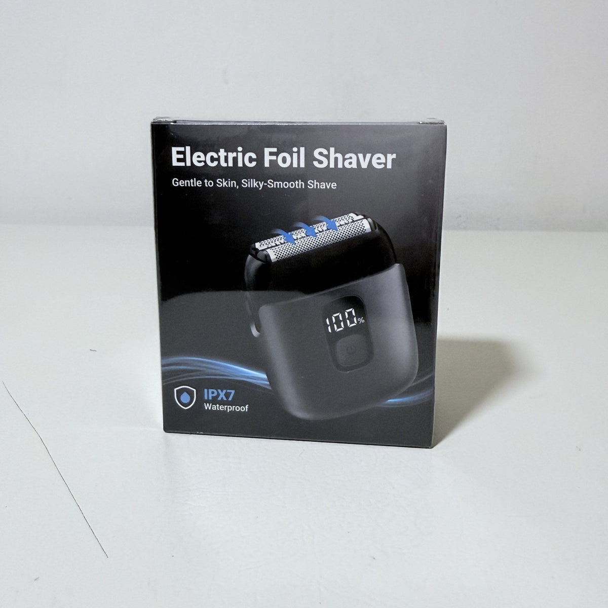 Electric Foil Shaver Rechargeable IPX7 Waterproof LED Display Travel Lock Gray