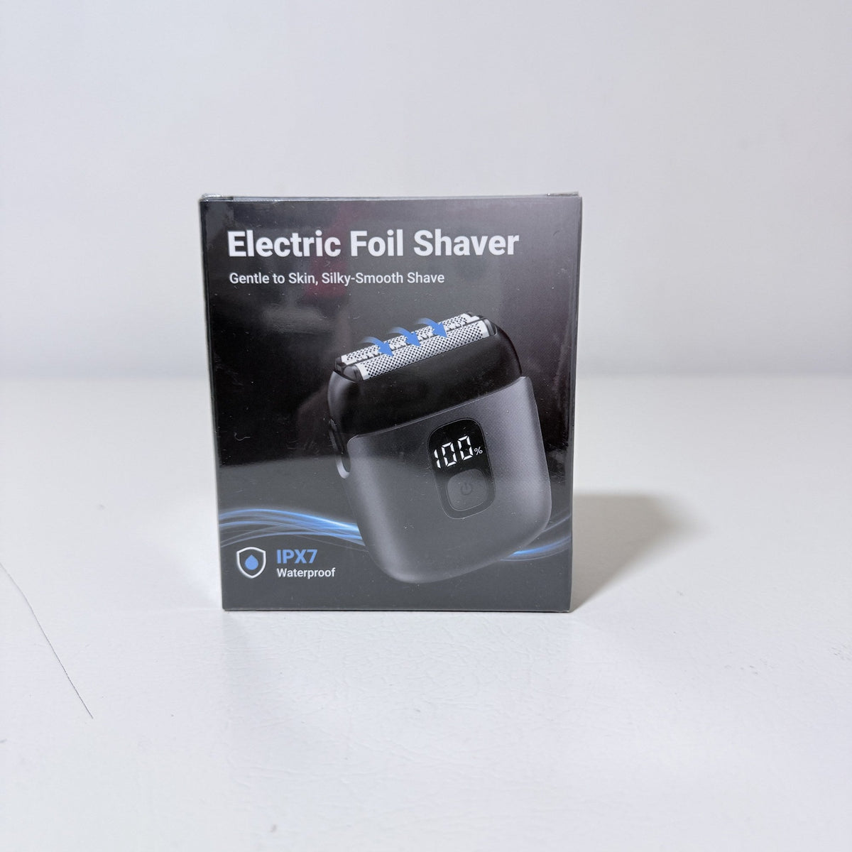 Electric Foil Shaver Rechargeable IPX7 Waterproof LED Display Travel Lock Gray