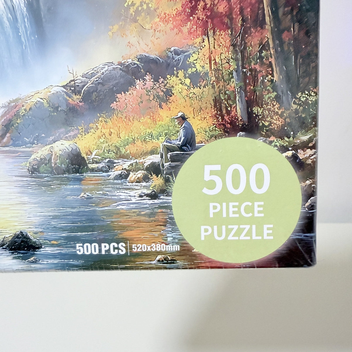 500 Piece Jigsaw Puzzle Waterfall Forest Bear Landscape 20.5 x 15 Inch