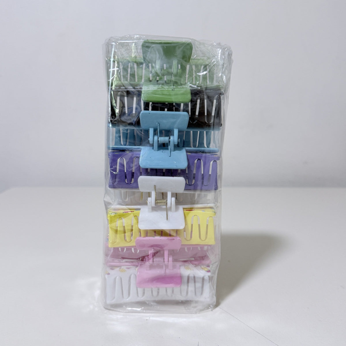 Hair Claw Clips 8 Pack School Teacher Print Large Clips Thick Hair
